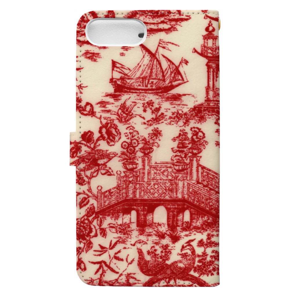 J. Jeffery Print Galleryのトワルドジュイ Toile de Jouy 手帳型スマホケースの裏面