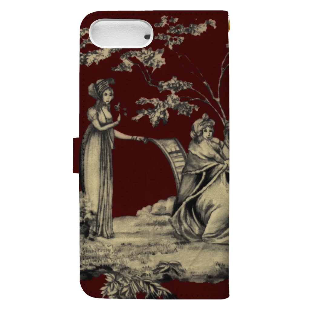 J. Jeffery Print Galleryのトワルドジュイ Toile de Jouy Book-Style Smartphone Case :back