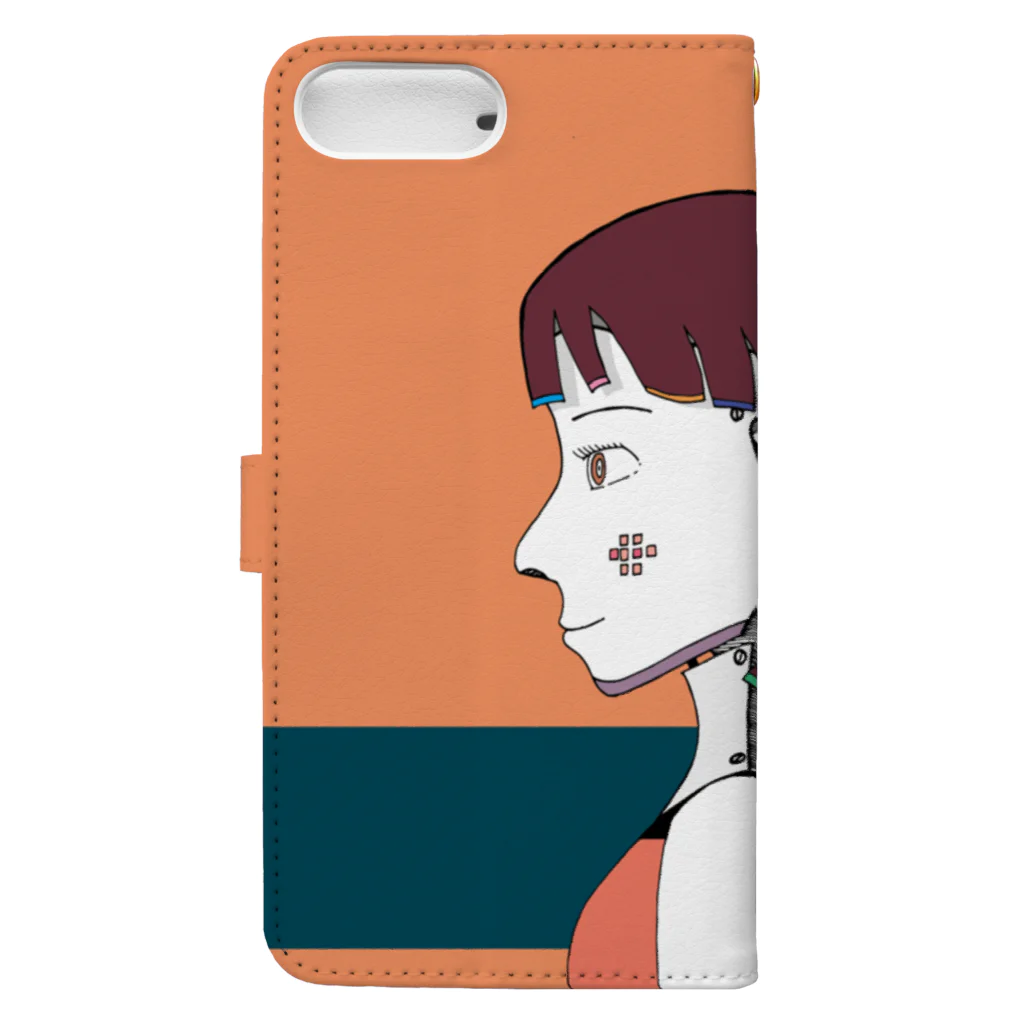 櫛谷久紗/KusyaKUSHIYAのサイボーグ Book-Style Smartphone Case :back