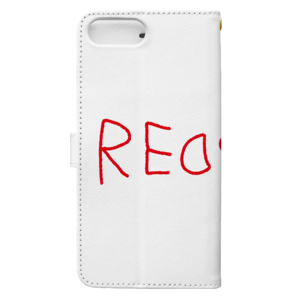 AliviostaのREDRUM レッドラム ロゴ Book-Style Smartphone Case :back