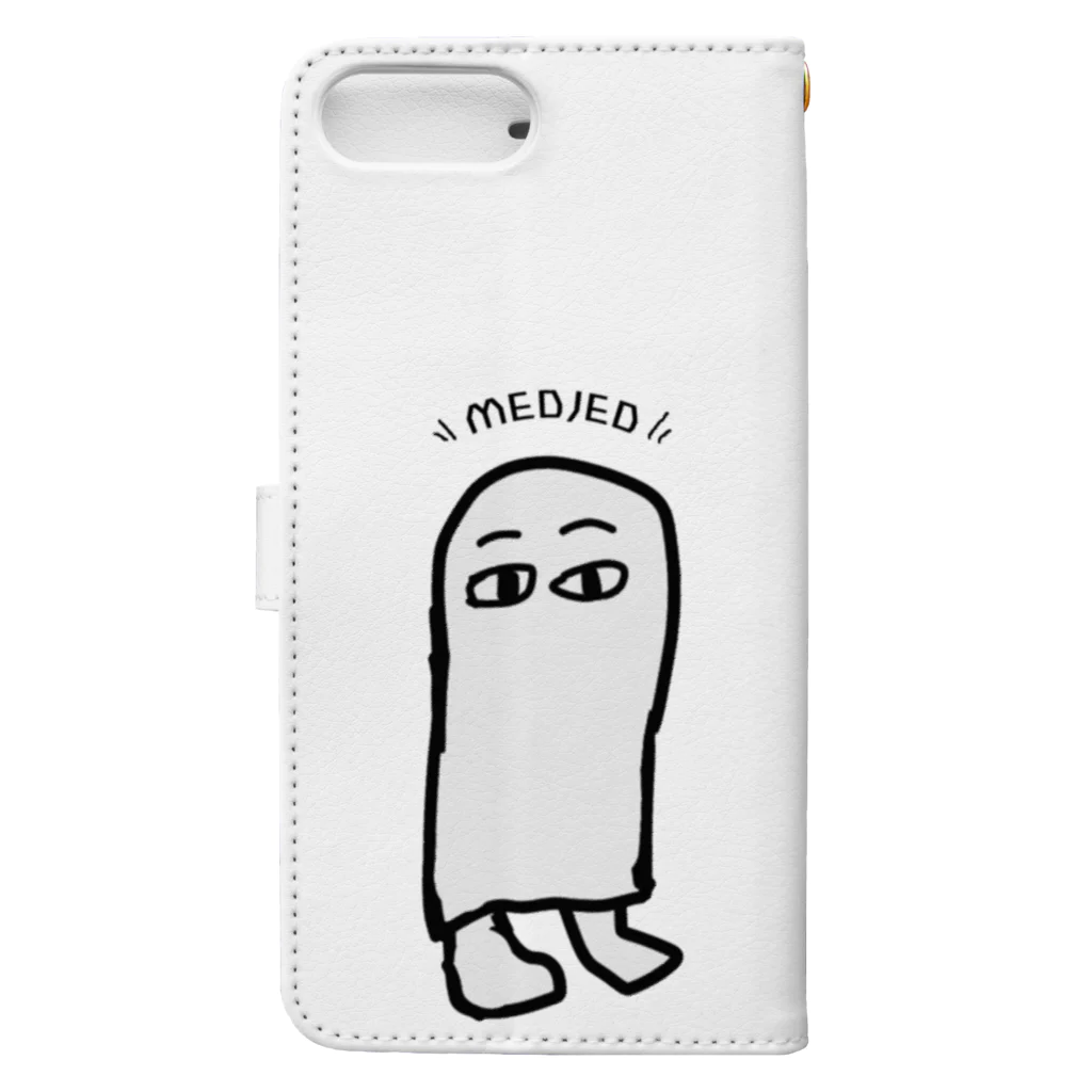 屋根裏ひみつ結社のMEDJED-メジェドさん(WAROLIER-ワロリエ)  Book-Style Smartphone Case :back