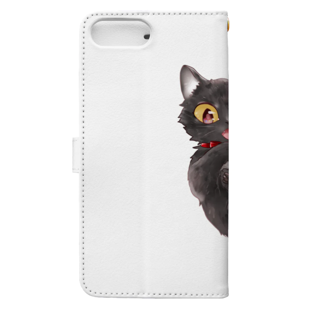 #保護猫カフェひだまり号の小町シリーズ Book-Style Smartphone Case :back