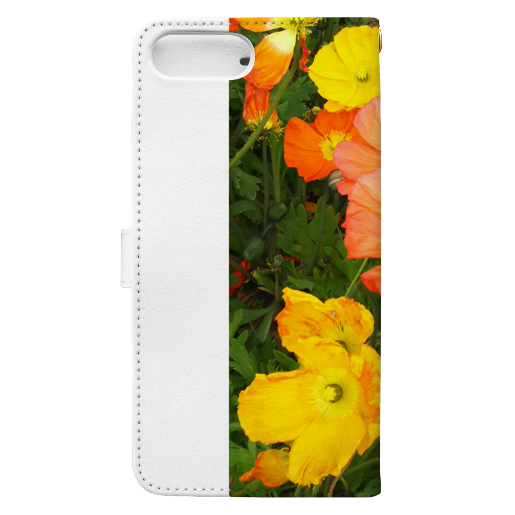 日常家のハッピーFLOWER Book-Style Smartphone Case :back