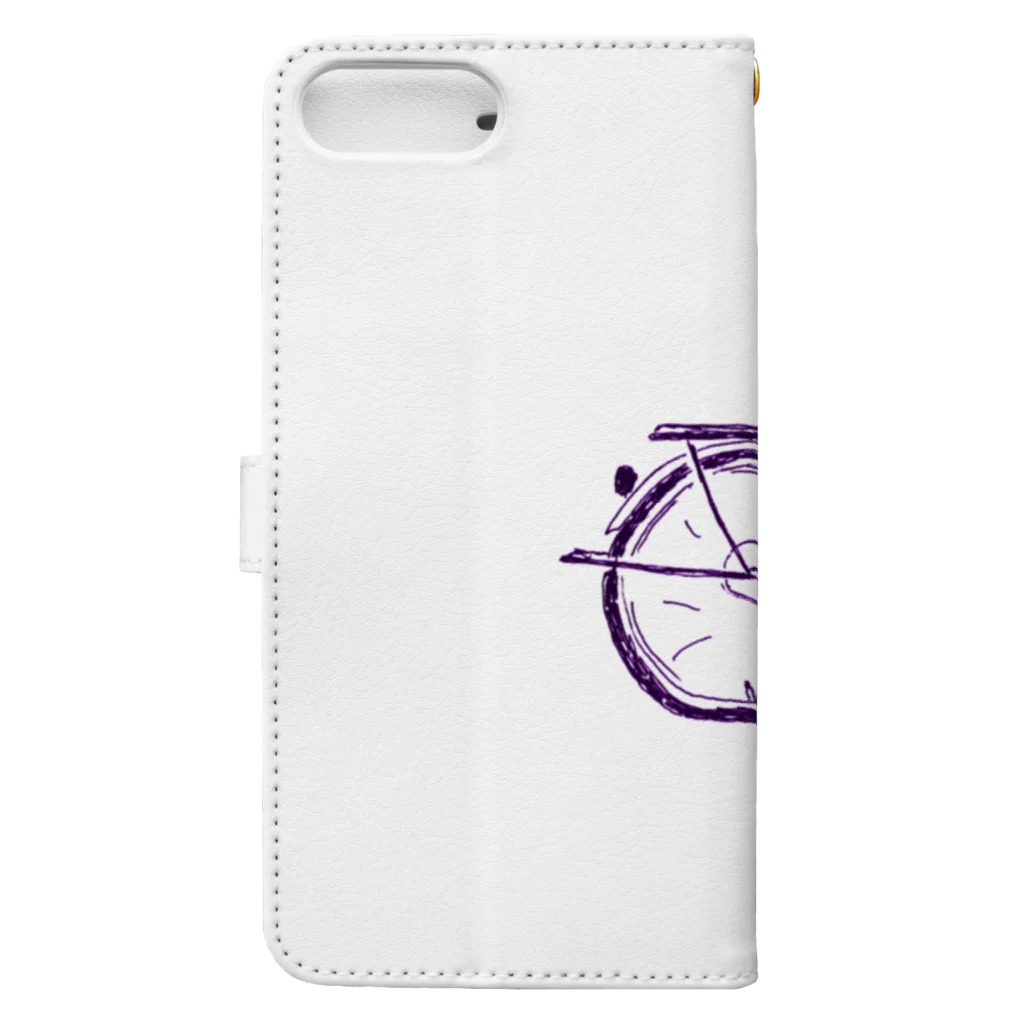 NIKORASU GOの自転車デザイン「ママチャリ」 Book-Style Smartphone Case :back