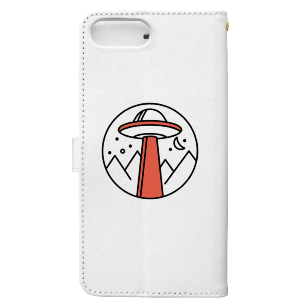 YOUSUKEのUFO（オレンジ） Book-Style Smartphone Case :back