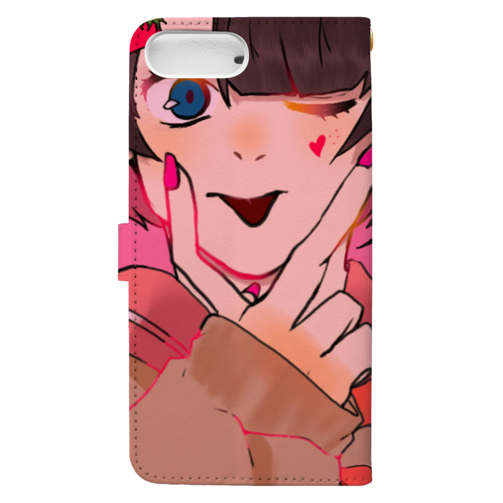 まりあ （ピンクの深海魚）のヒロインになりたい女の子 Book-Style Smartphone Case :back