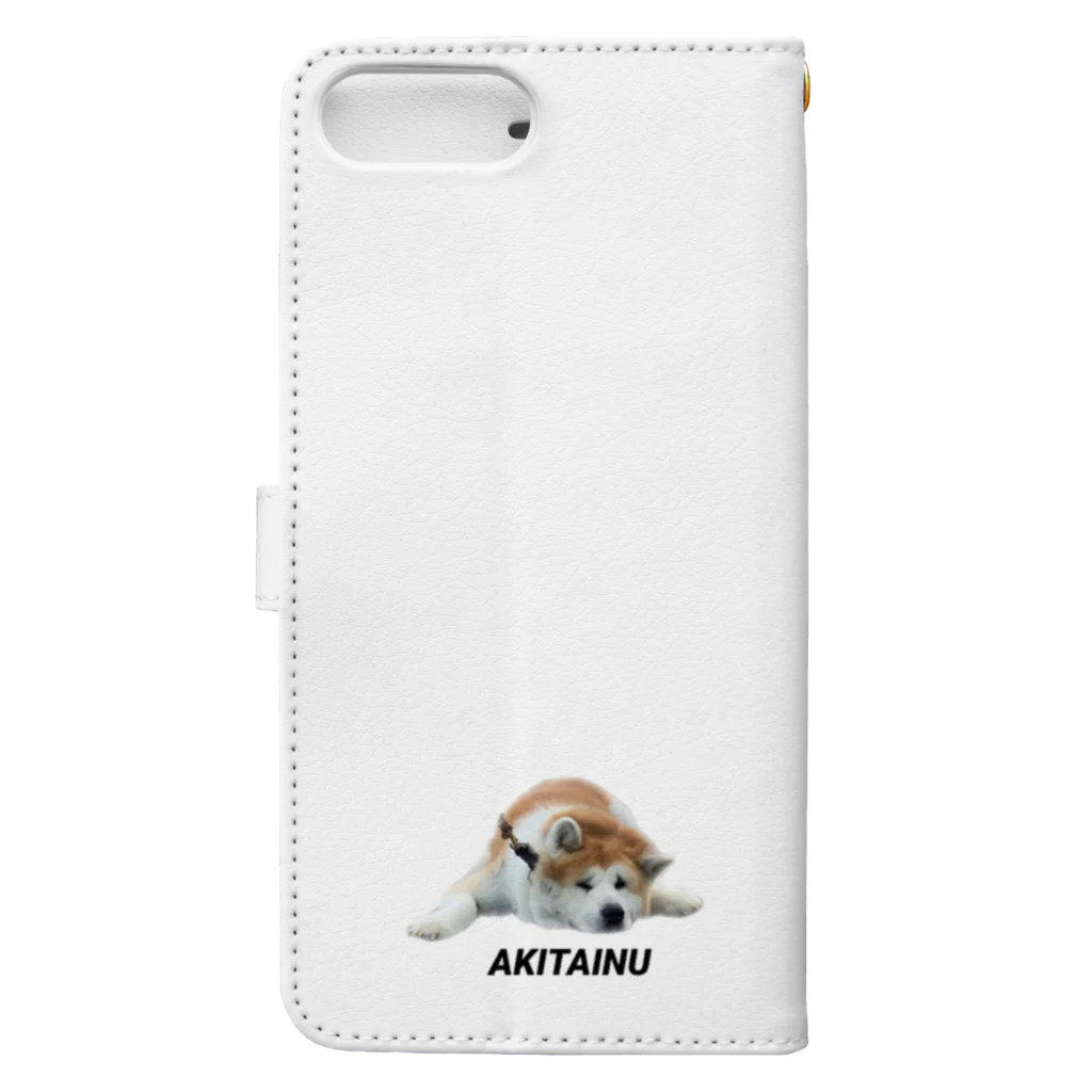 あきたいぬの秋田犬 あきたいぬ Book-Style Smartphone Case :back