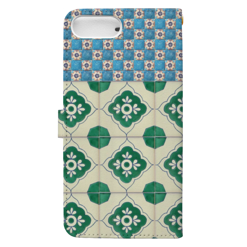 Tile and Lifestyle♤の装飾タイルデザイン②♪ Book-Style Smartphone Case :back