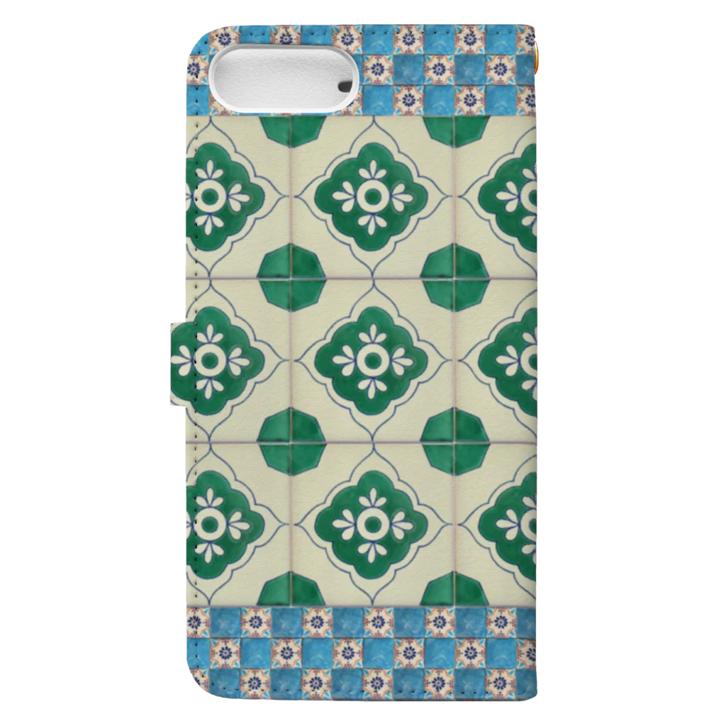 Tile and Lifestyle♤の装飾タイルデザイン♪② Book-Style Smartphone Case :back