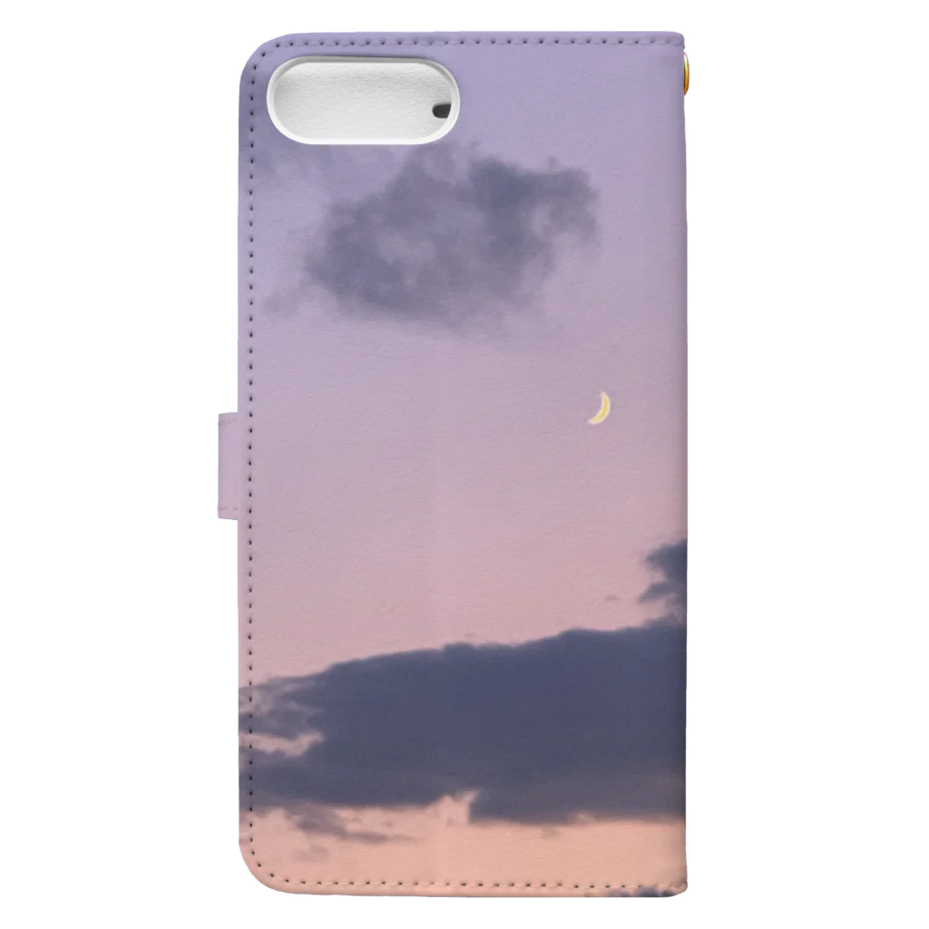 meronpamの紫色の空模様 Book-Style Smartphone Case :back