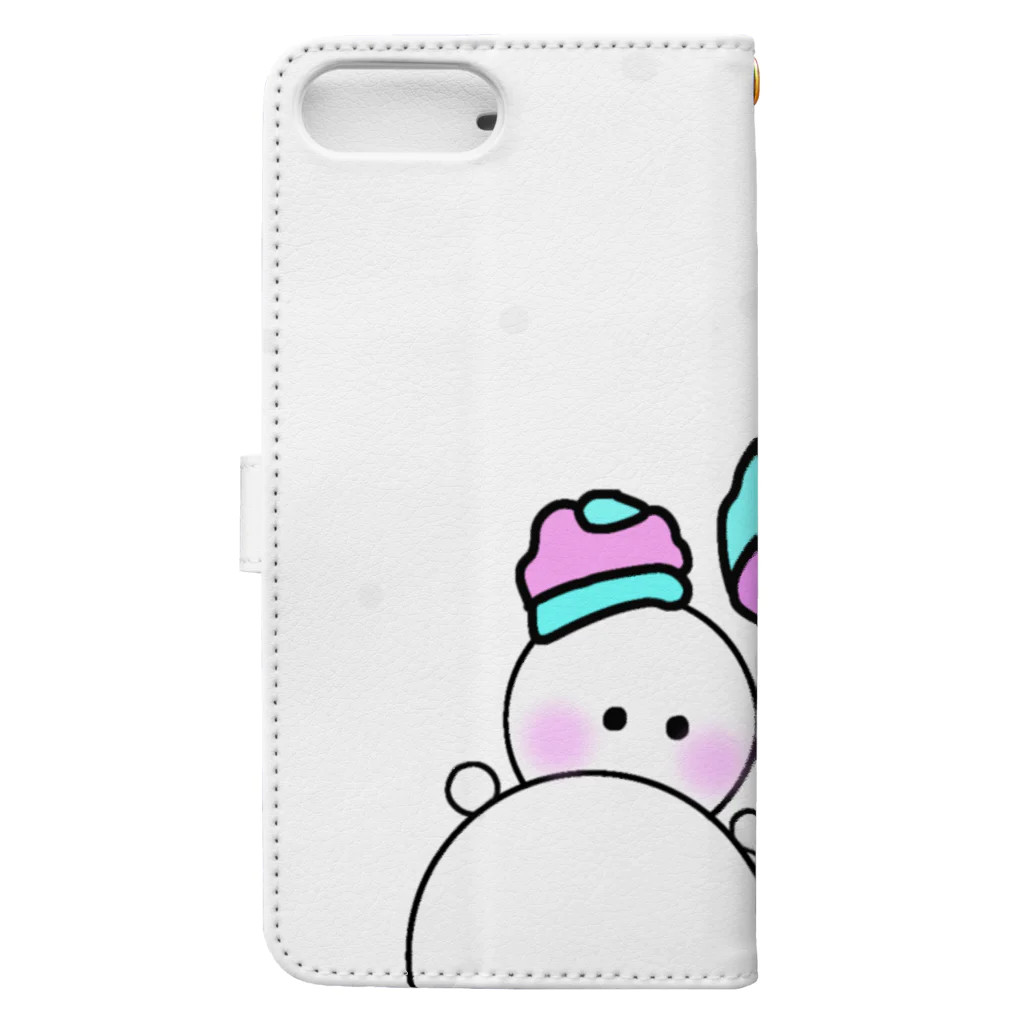 y_06の#雪だるま Book-Style Smartphone Case :back