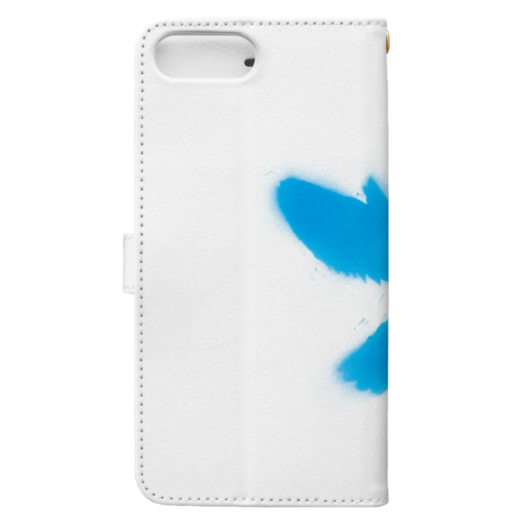 heart artsの幸せの青い鳥 Book-Style Smartphone Case :back