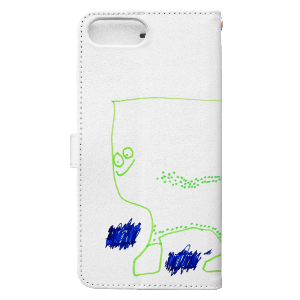 gon 's familyのゆるヒョウ Book-Style Smartphone Case :back