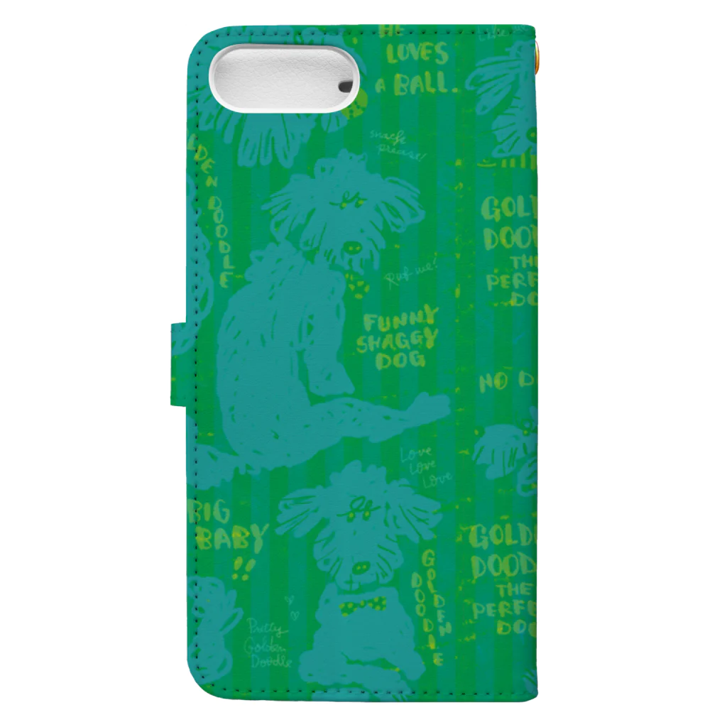 mya-mya=MIYA JUNKO's shop 02のGolden Doodle is the Perfect Dog Book-Style Smartphone Case :back