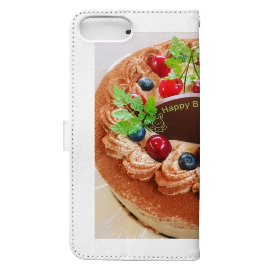 うさぎ堂のバースデーケーキ🎂 Book-Style Smartphone Case :back