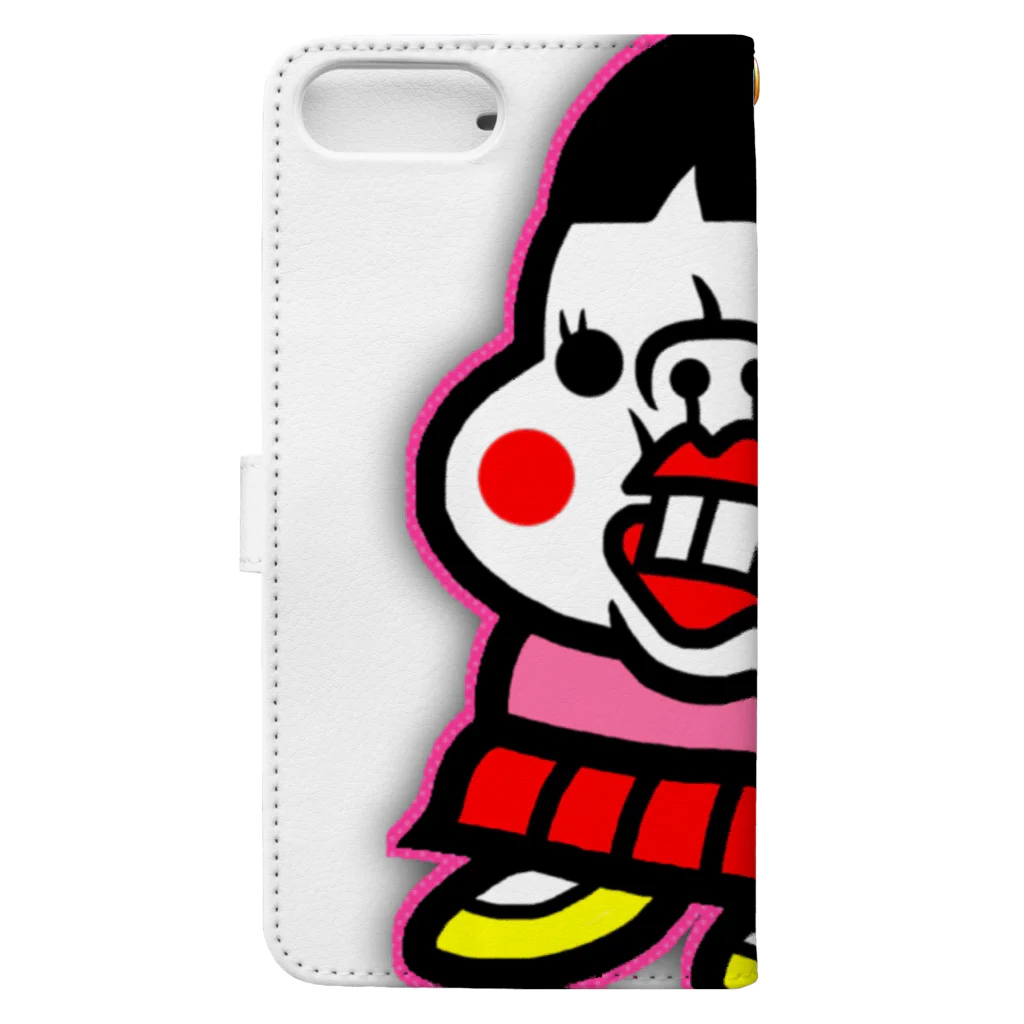 福ハナ夫（フクハナ商店）公式のProtruding teeth Book-Style Smartphone Case :back