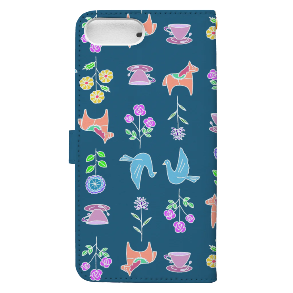 Mixcolor2Marikoの北欧風な雑貨とお花 Book-Style Smartphone Case :back