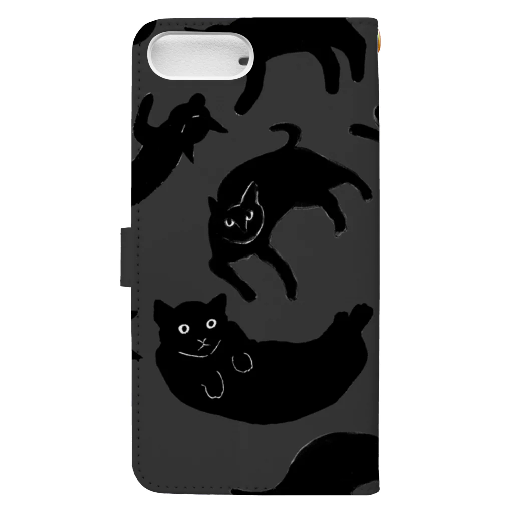 キムラトモミの黒猫倶楽部 Book-Style Smartphone Case :back