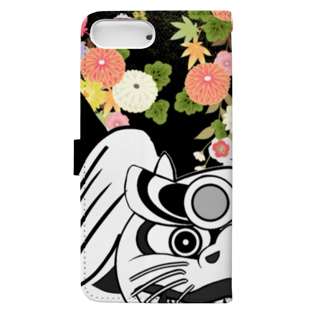 sisikoboの猫獅子さん Book-Style Smartphone Case :back