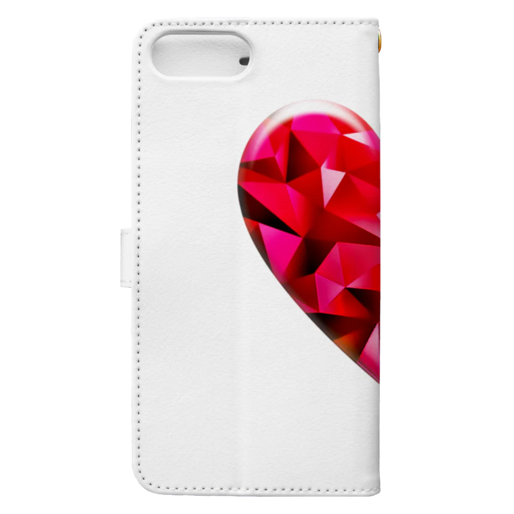 it26のabstract heart shape Book-Style Smartphone Case :back