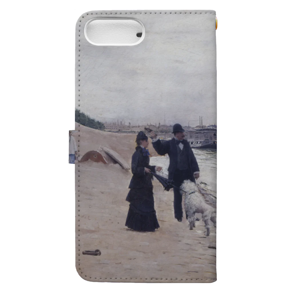 釜萢堂《かまやちどう》美術販売の「Les berges de la Seine」 Béraud, Jean／Paris Musées Book-Style Smartphone Case :back