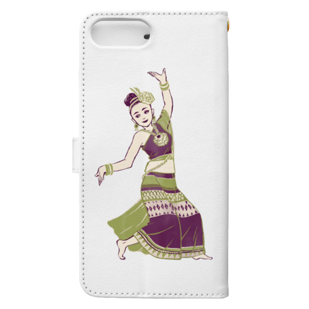 IZANAMI by Akane Yabushitaの【タイの人々】伝統舞踊のダンサー Book-Style Smartphone Case :back