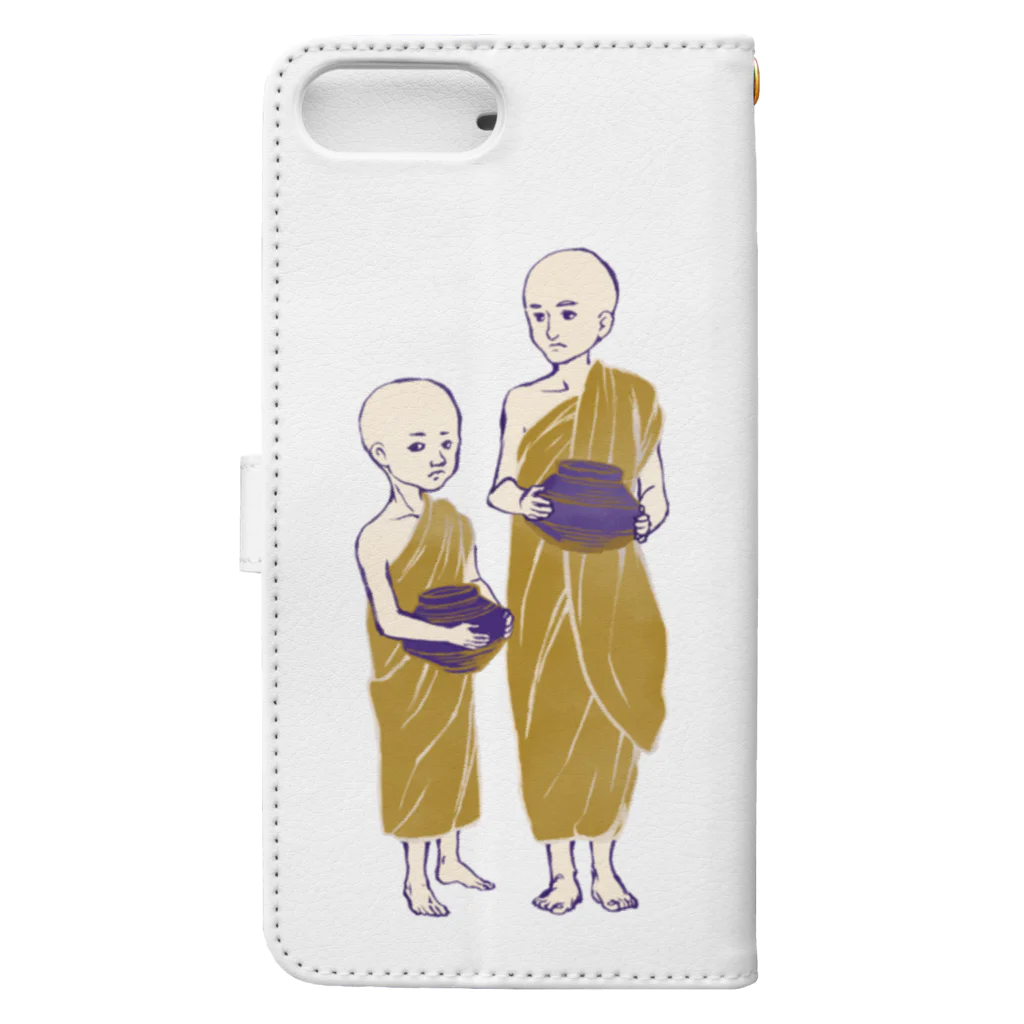 IZANAMI by Akane Yabushitaの【ミャンマーの人々】少年モンク Book-Style Smartphone Case :back