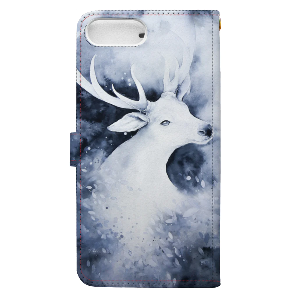 AWESOMECLOUD@0.hirataのDEER_01 Book-Style Smartphone Case :back