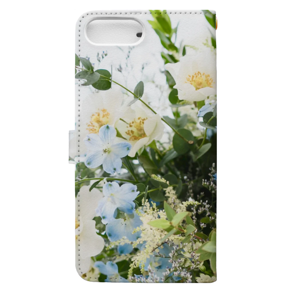 Chiyo.Wan(🐕🕊️のお店)の草花のブーケ💐 スマホケース Book-Style Smartphone Case :back