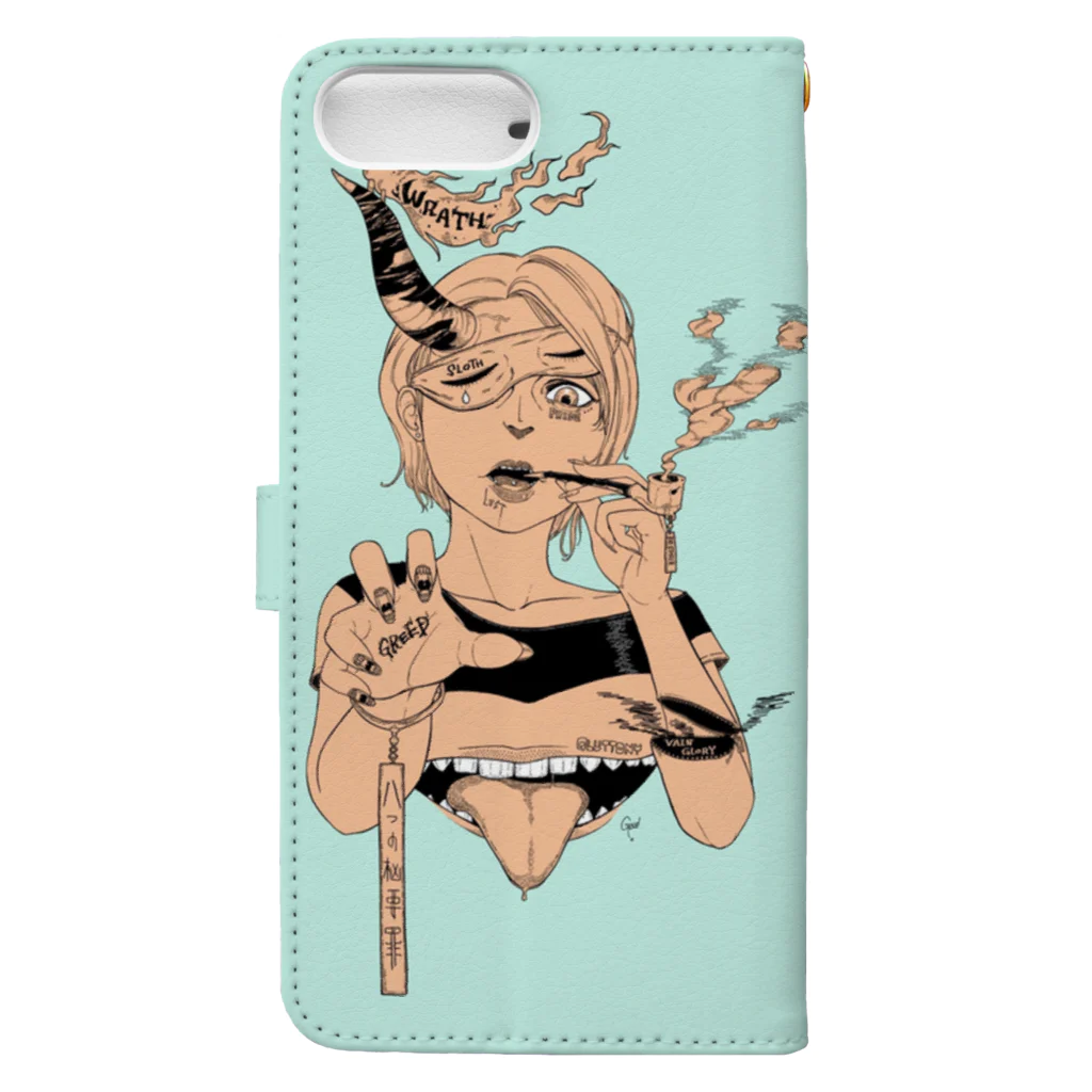 G!on@漫画家の八つの枢要罪 Book-Style Smartphone Case :back