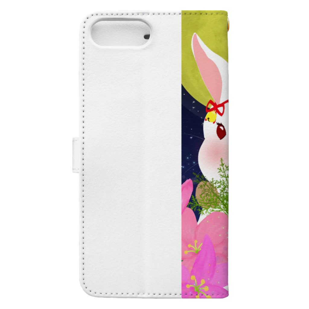 asahiyoruaの月見ちゃん仲良しグッズ Book-Style Smartphone Case :back