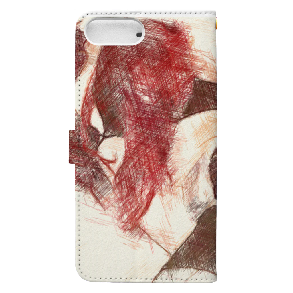 Lost'knotのRED CALL GIRL Book-Style Smartphone Case :back