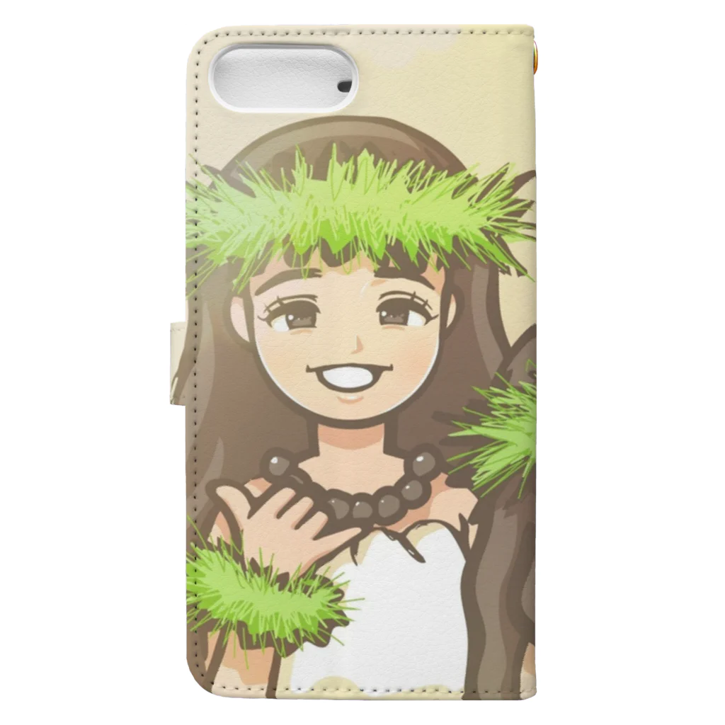 kiwaiwakiのフラ姉妹 Book-Style Smartphone Case :back