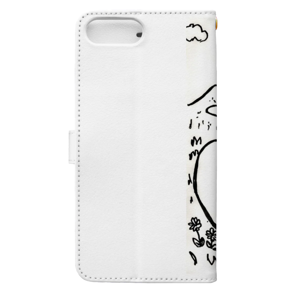 家庭教師てつおうTetsuouのカタツムリとカメ Book-Style Smartphone Case :back