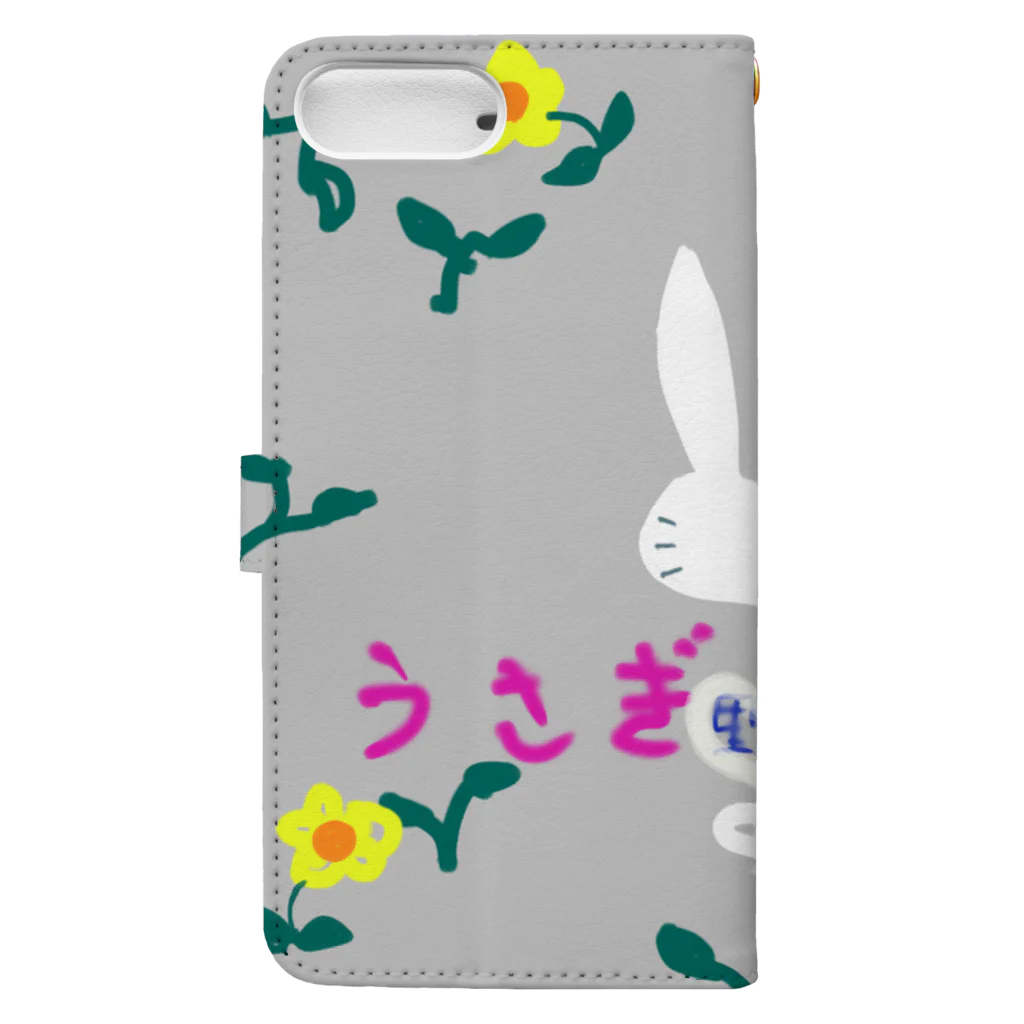 おじじなるらぶのうさぎ🐰野{の}森🍀 Book-Style Smartphone Case :back