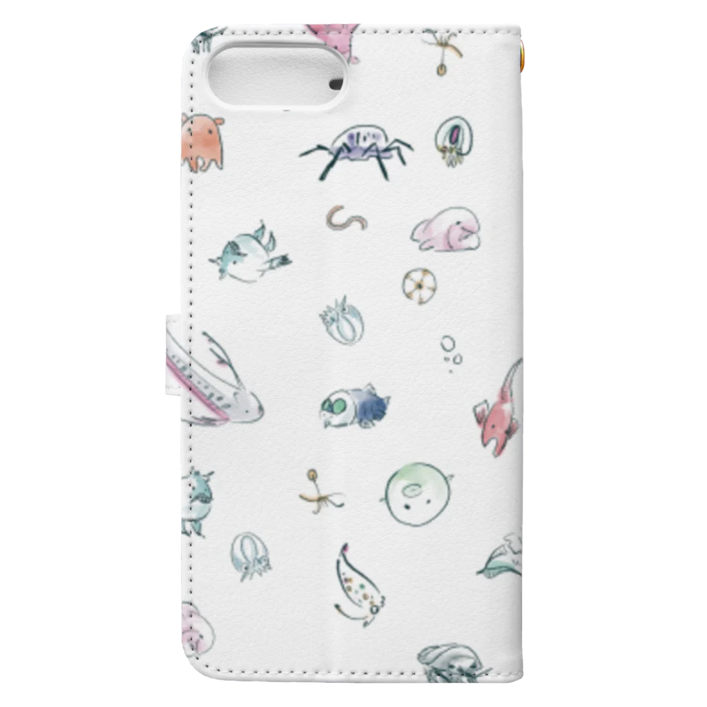 Planaria.Flashの【ゆるゆる深海魚】 Book-Style Smartphone Case :back