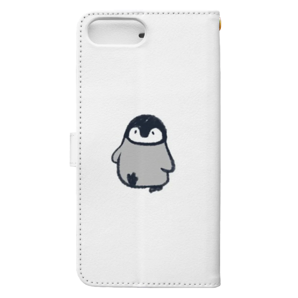 やおえもんのペンギンのららぽんちゃん Book-Style Smartphone Case :back