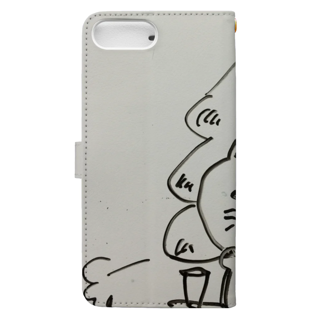 NAN&COOの脱力ウンネコちゃん Book-Style Smartphone Case :back