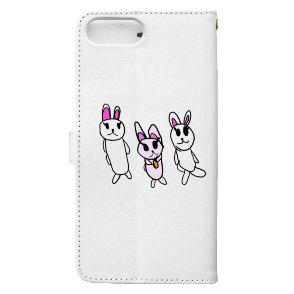 YAG STOREの娘の絵シリーズ～rabbit～ 手帳型スマホケースの裏面