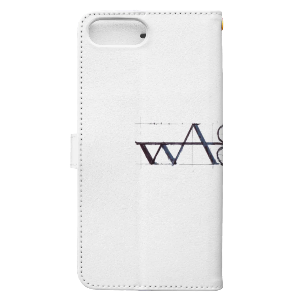 wacca.公式グッズショップのwacca.ロゴ入りスマホケース Book-Style Smartphone Case :back