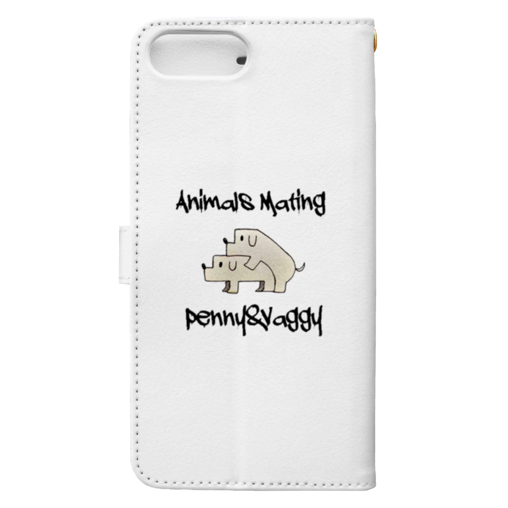 Animals MatingのDogs  Mating(犬の交尾) Book-Style Smartphone Case :back