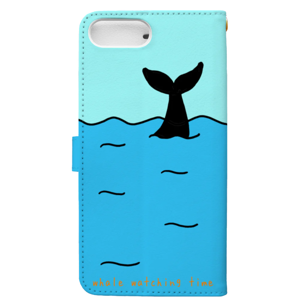 ZAZY official shopのwhale watching time Book-Style Smartphone Case :back