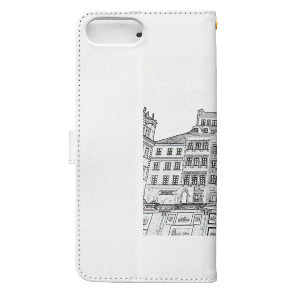 モモンヌの洋服屋さんのワルシャワ旧市街 Book-Style Smartphone Case :back