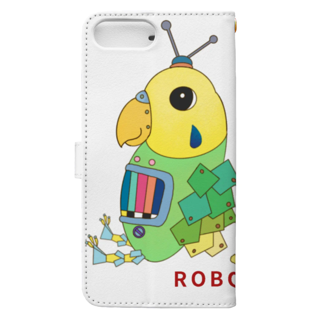 ねこぜや のROBOBO ユーチューバー Book-Style Smartphone Case :back