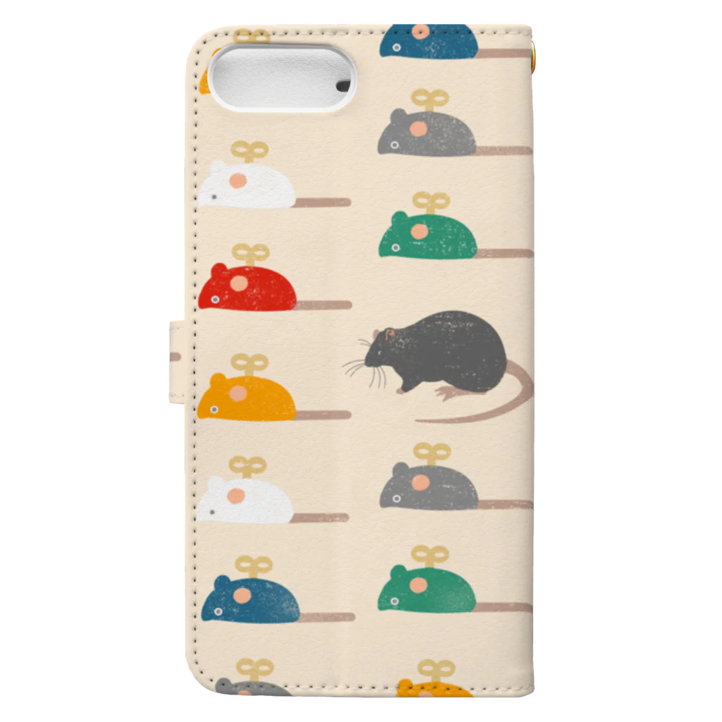 squeak squeakのブリキねずみ Book-Style Smartphone Case :back