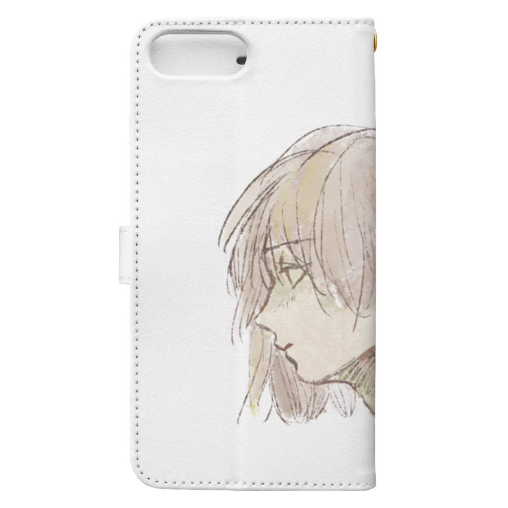 てんぷら大使館のでもあたしちゃんときみのこと見てたよ Book-Style Smartphone Case :back