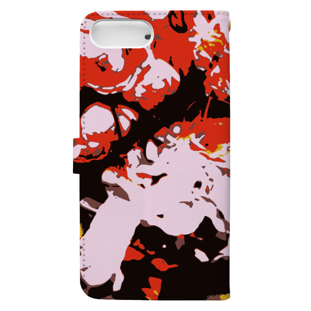 410kiki_shopの花束_ポスタライズ Book-Style Smartphone Case :back