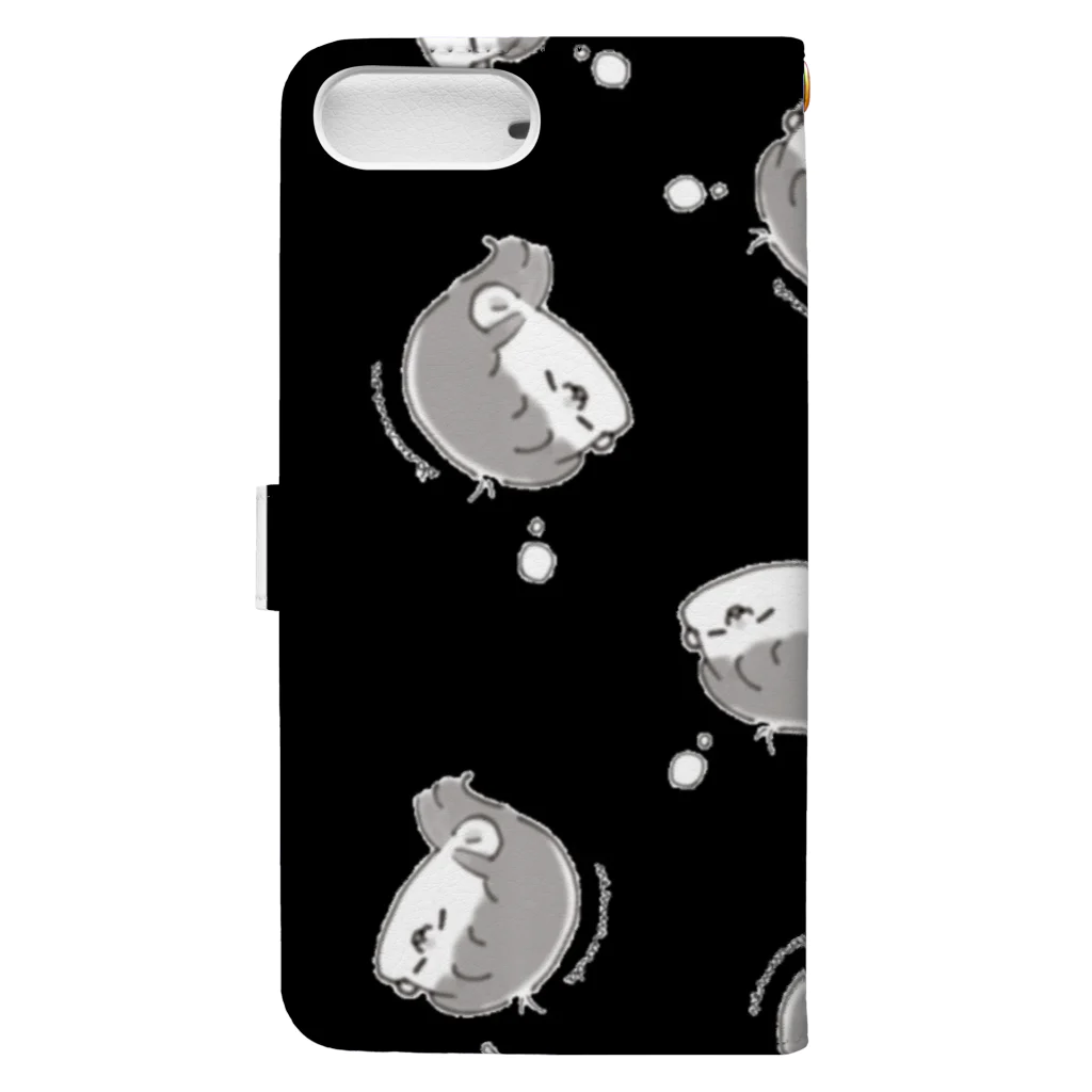 𝘯𝘦𝘮𝘶𝘳𝘶𝘯𝘥𝘢 𝘴𝘩𝘰𝘱 ᶻᶻのなつなちゃんがいっぱい(black) Book-Style Smartphone Case :back