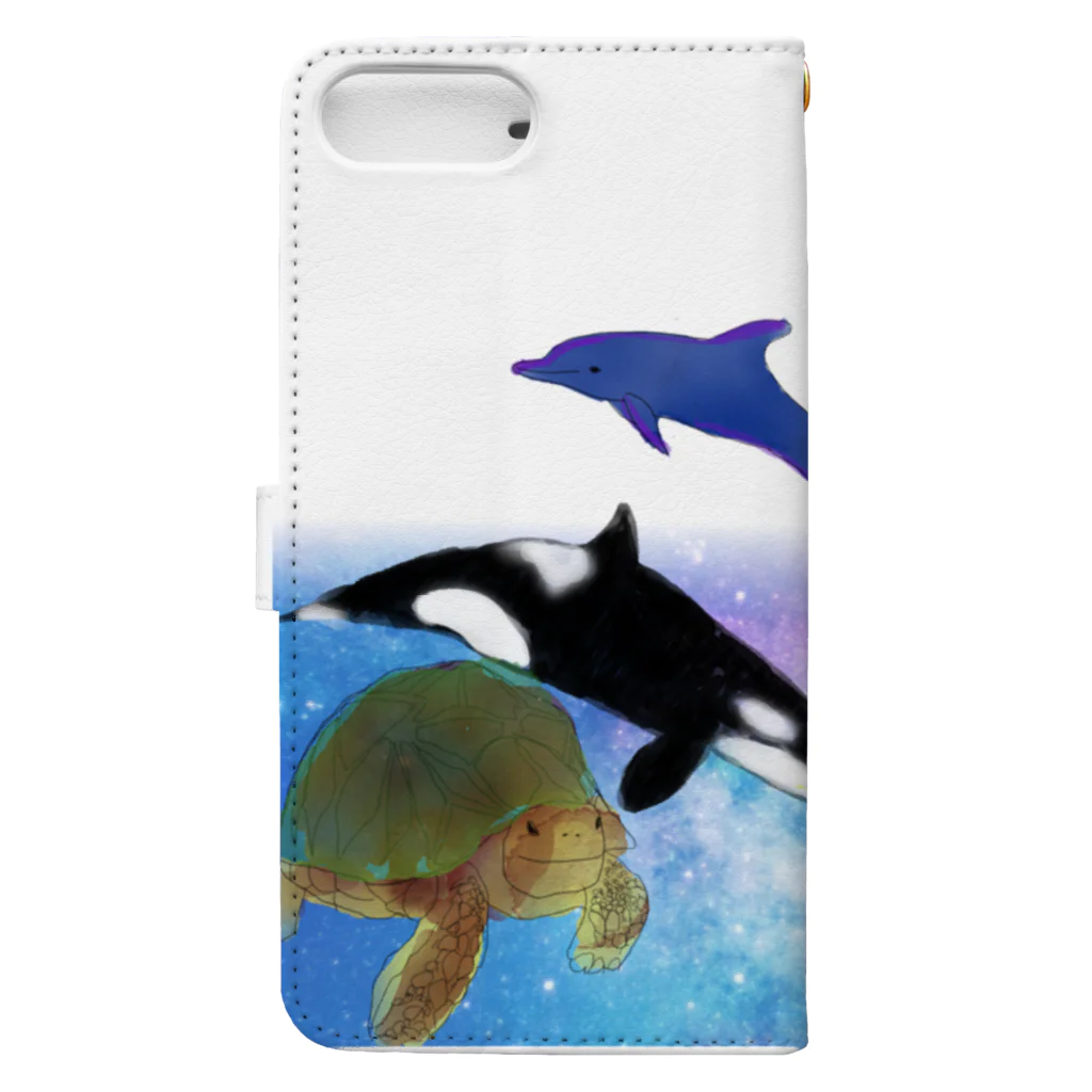 St.SKの水族館 Book-Style Smartphone Case :back