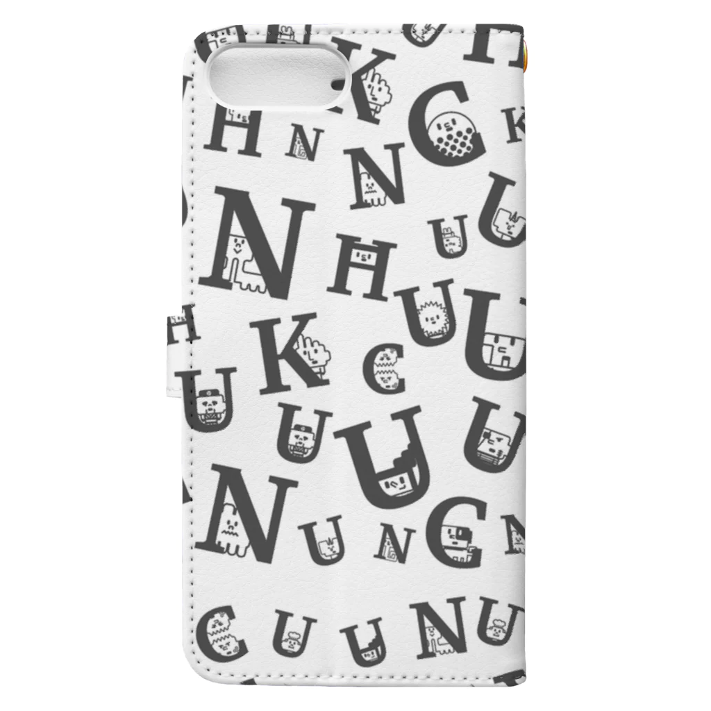 uchukunのUCHU FONTGRAM Book-Style Smartphone Case :back